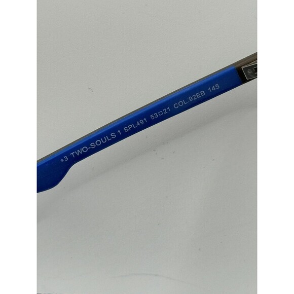 Police SPL491 Blue Round Designer Sunglasses NEW Retail $300+ - Picture 3 of 6